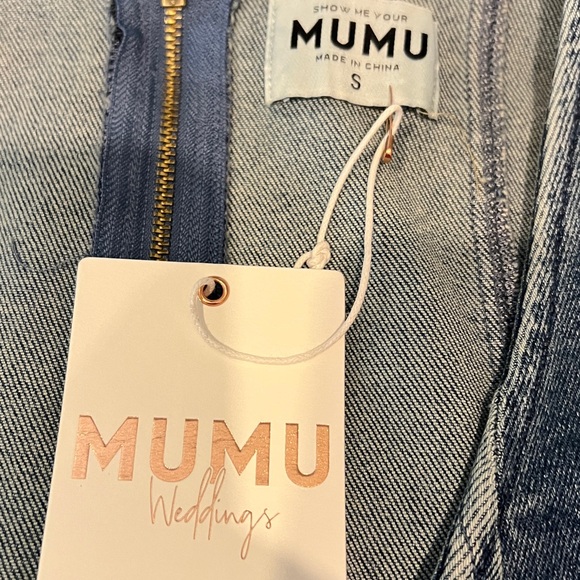Show Me Your MuMu Blue Denim Mini Dress - Picture 6 of 7